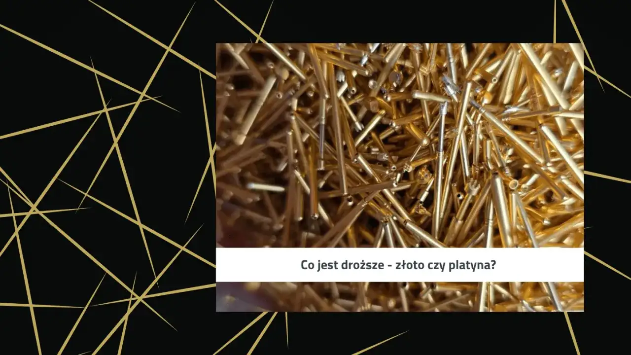 Złote elementy, jak te na zdjęciu, budzą pytanie: czy platyna jest droższa od złota?
