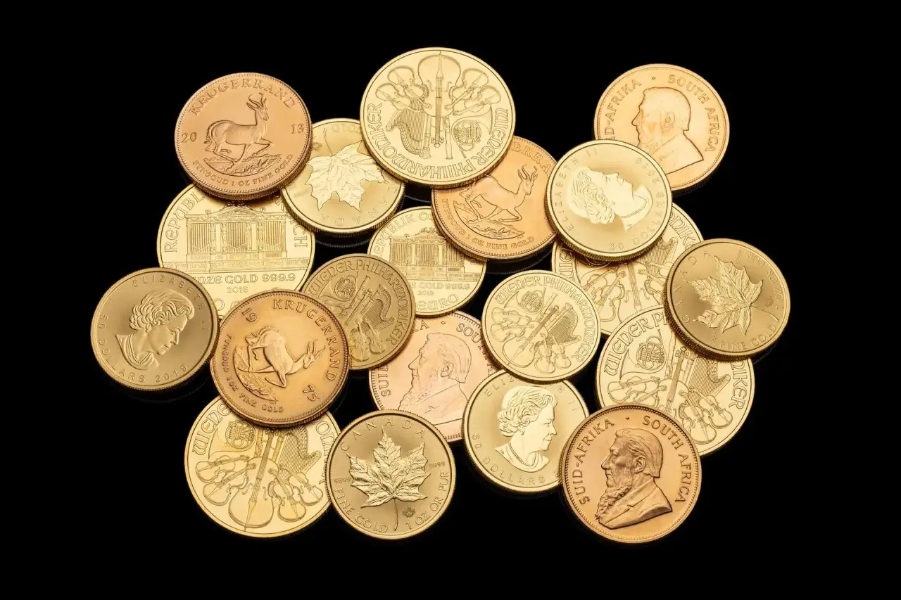 Popularne monety bulionowe Krugerrand Liść Klonowy